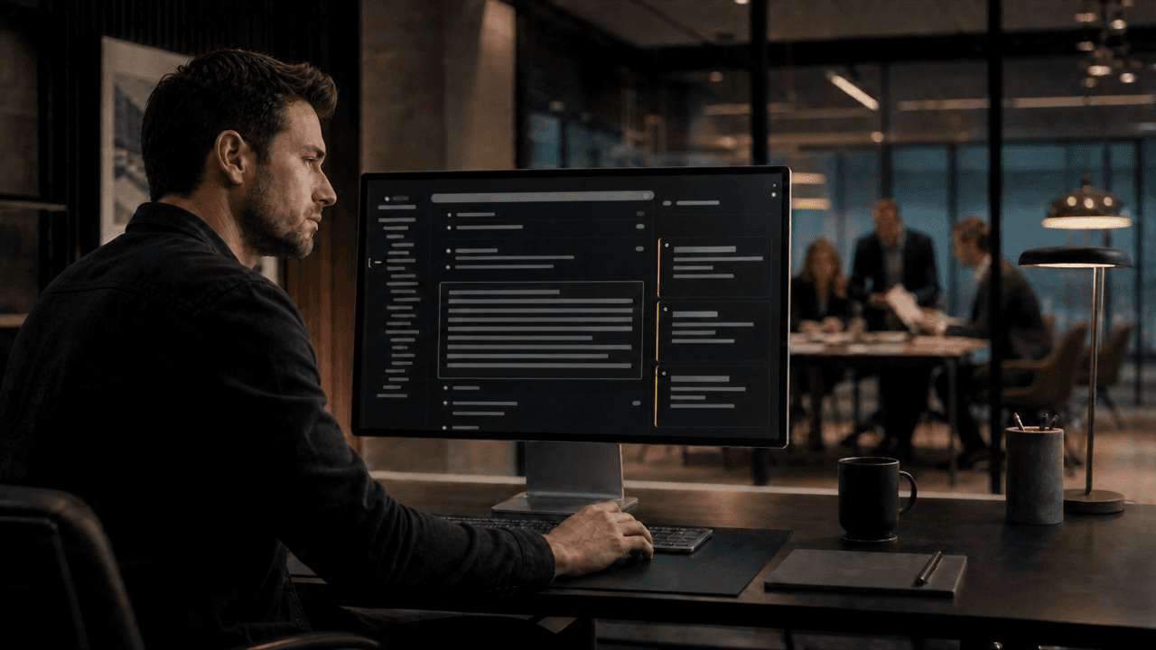 A technology lead reviewing expert analysis of a technical document